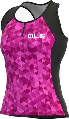Alé Women's Solid Triangles  Jersey SS21 - Rosa Fluo-Viola-Fluo Pink-Violet - XS, Rosa Fluo-Viola-Fluo Pink-Violet